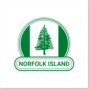 Norfolk Island Country Badge - Norfolk Island Flag Posters and Art
